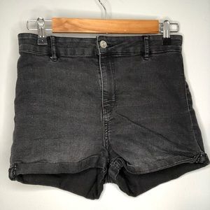 H&M Divided Black High-Waisted Shorts Size 8